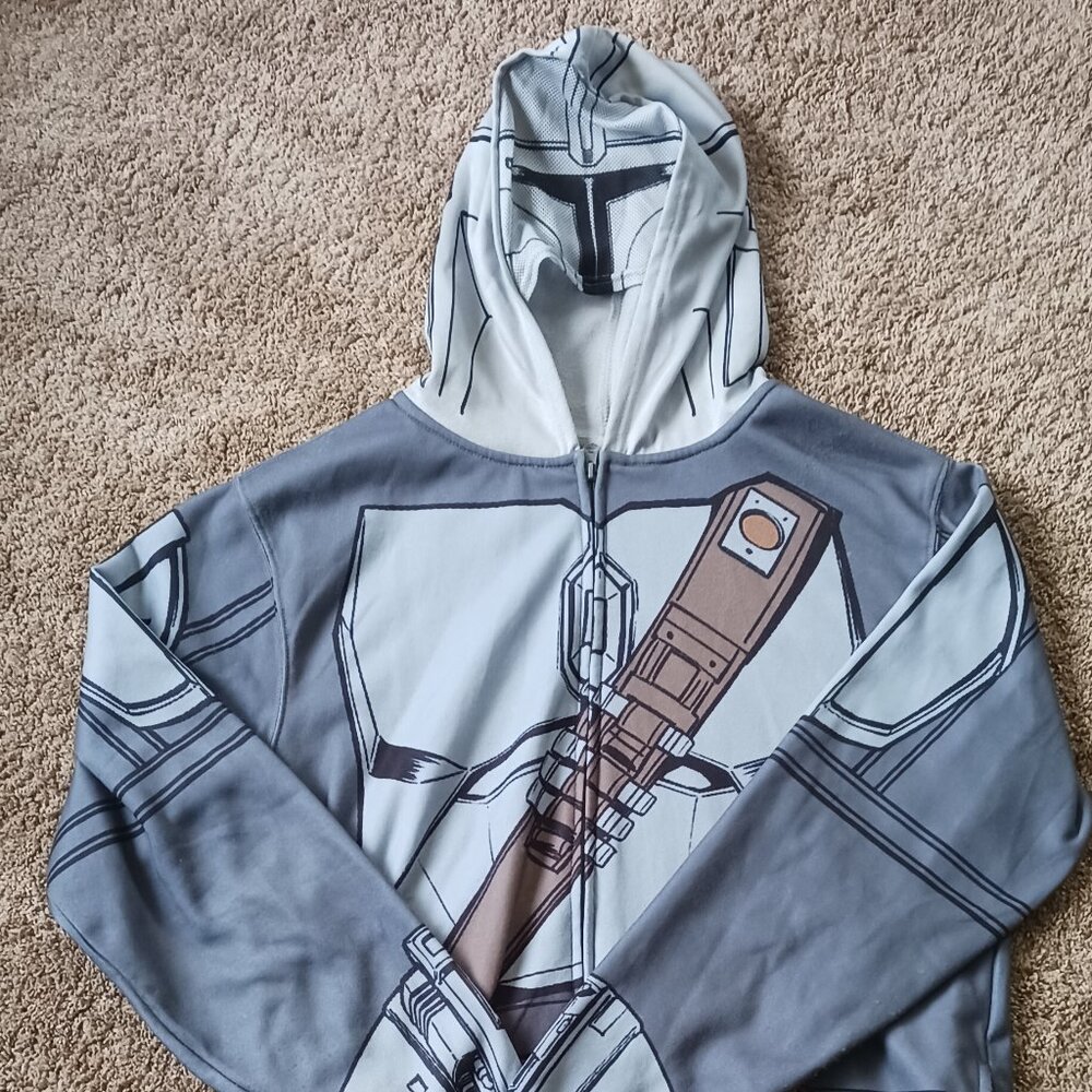 Star Wars The Mandalorian zip jacket with hood Large